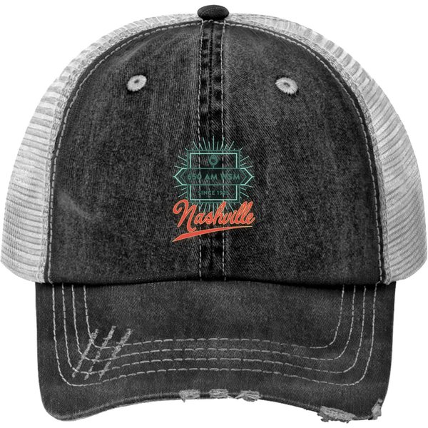 650 Am Wsm Radio Print Trucker Hats