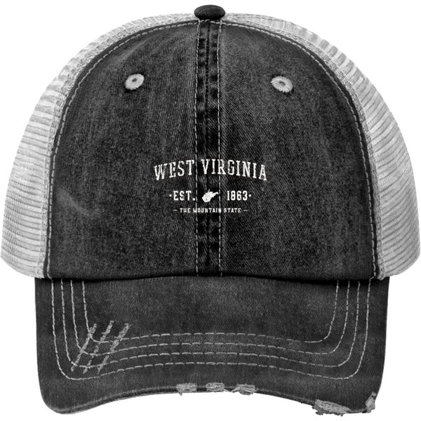 West Virginia Print Trucker Hats-image