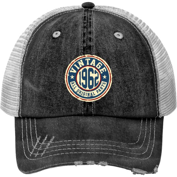 Vintage 1962 All Original Parts Print Trucker Hats-image