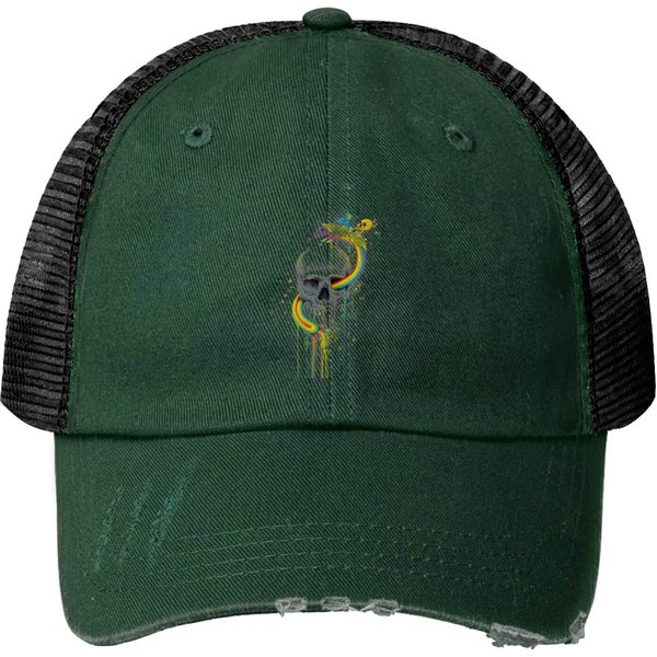 Adventure Time Skull Jake Finn Lady Rainicorn Print Trucker Hats-image