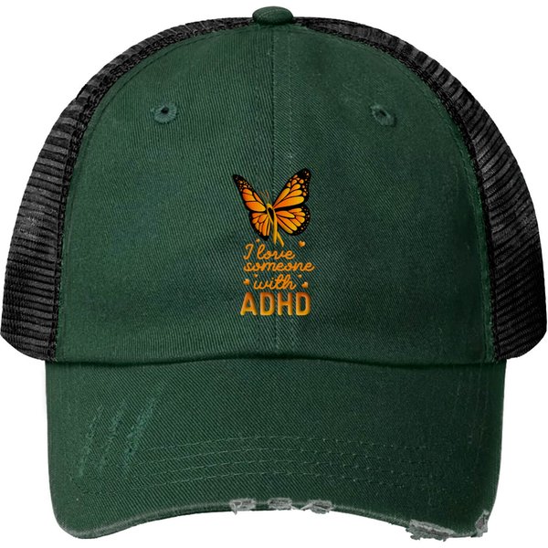 I Love Someone With Adhd Awareness Support Print Trucker Hats-image
