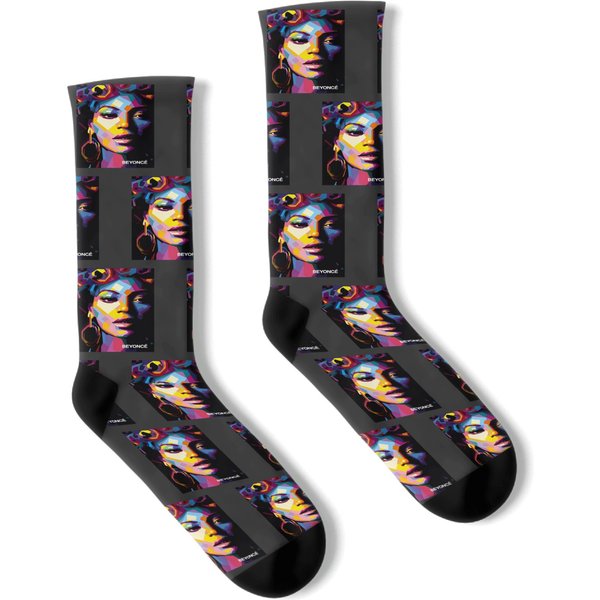Beyonc Socks, Beyonce Paint Graphic Socks, Beyonc Vintage Socks