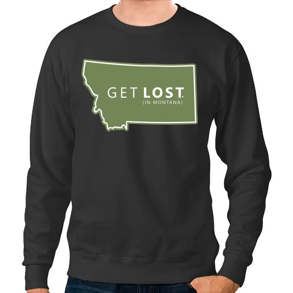 Get Lost In Montana Mt State Decal Sweatshirts-image