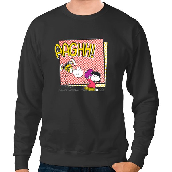 Charlie Brown And Lucy Football Comic Graphic Sweatshirts-image