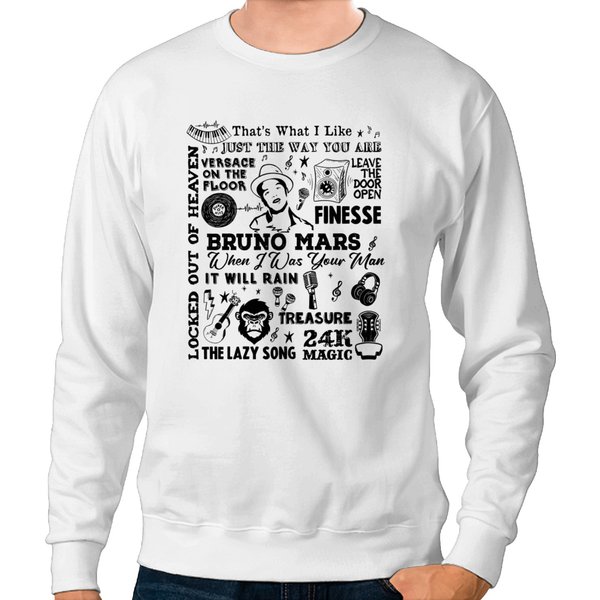 Bruno Mars Inspired Sweatshirts - Music Lover Gift-image