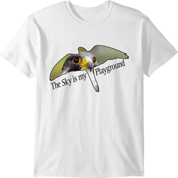 The Sky Is My Playground. Peregrine Falcon T-Shirt-image