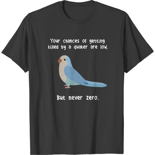Quakerblue Quaker Parrot Never Zero T-Shirts-image