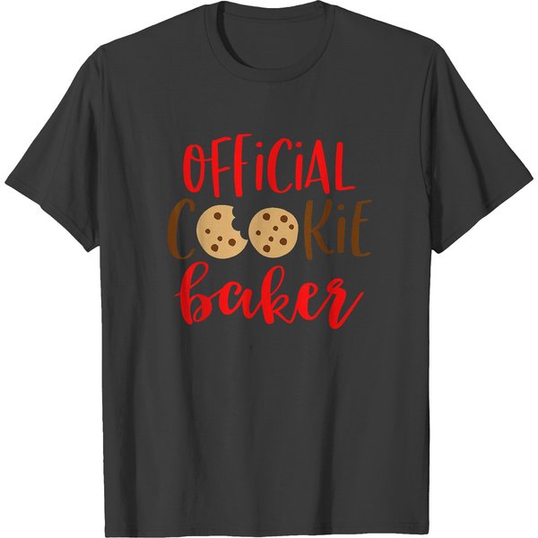 Official Cookie Baker Shirt Friends Family Christmas Pajamas T-Shirt T-Shirts-image