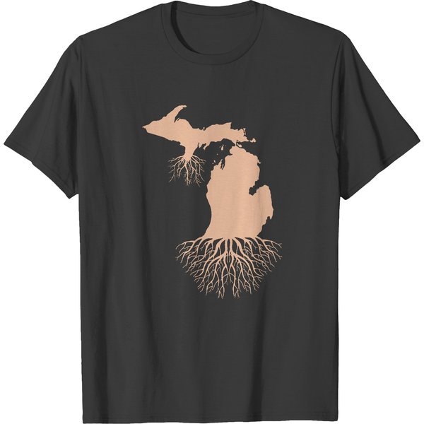 Michigan Roots Michigan Roots Run Deep (34) T-Shirts-image