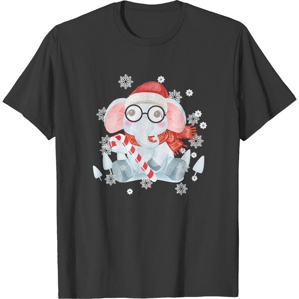 Elephant Christmas Christmas Elephant T-Shirts-image