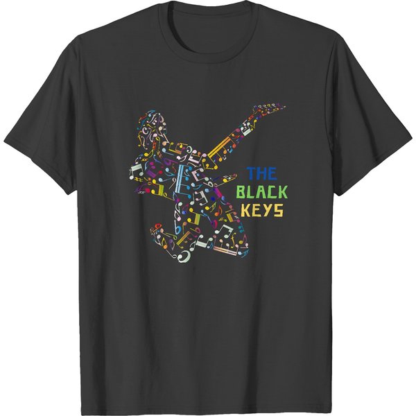 The Black Keys Vintage Colorful Guitarist T-Shirts-image