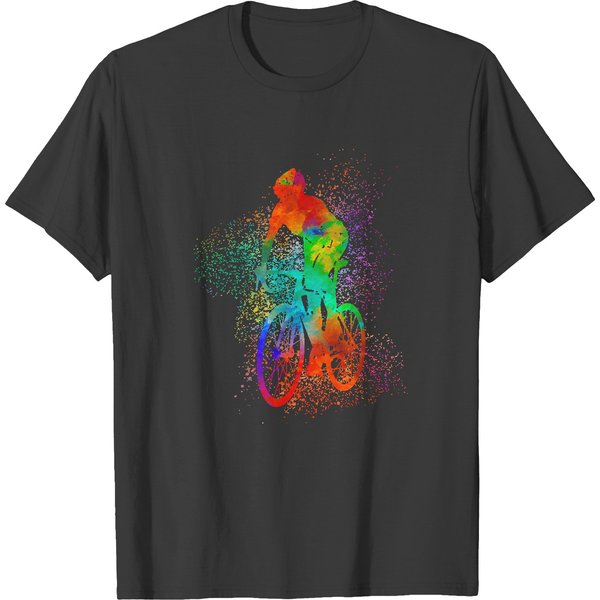 Cycling T- Shirtwatercolor Cycling Triathlon T-Shirts-image