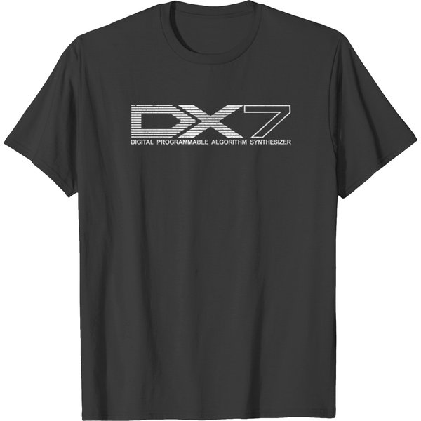 Dx7 Synthesizer Distressed Design T-Shirts-image