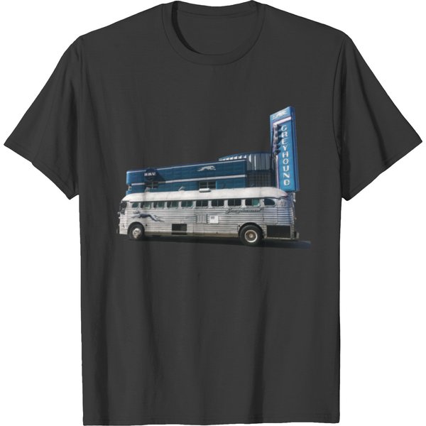 Greyhound Bus In Front Of Station T-Shirts-image