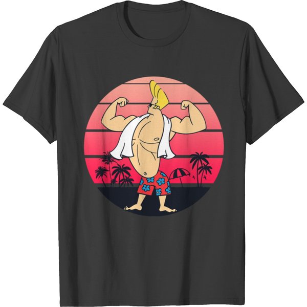 Johnny Bravo At The Beach. Birthday Party Gifts T-Shirts-image