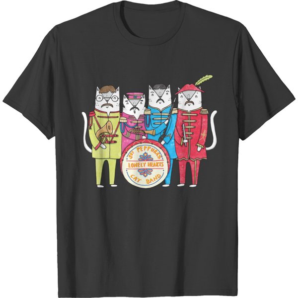 Sgt Peppurrs Lonely Hearts Cats Band T-Shirts-image