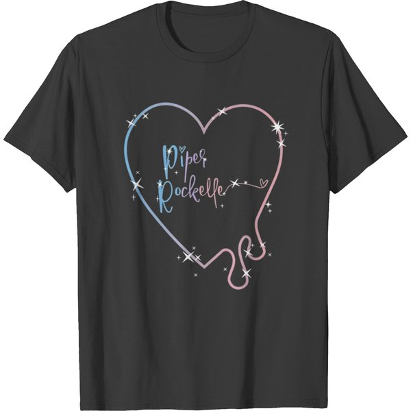 Vitntage Piper Rockelle Drippy Heart Crop T-Shirts-image