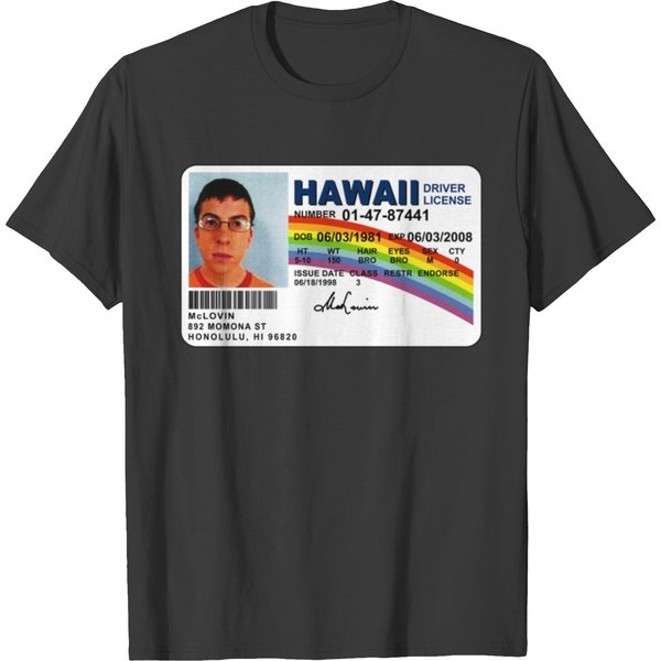 Mclovin Hawaii Drivers License T-Shirts-image