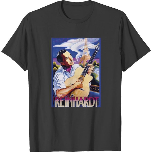 Mens Funny Django Reinhardt Jazz Legend Cool Graphic Gift T-Shirts-image