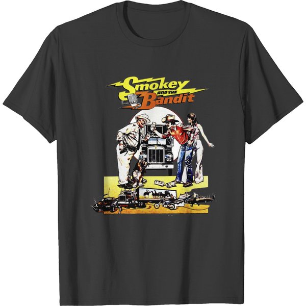 Colorful Text Smokey And The Bandit Car Movie Art T-Shirts-image