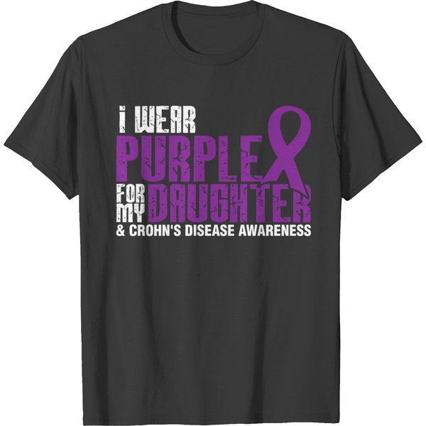 I Wear Purple For My Daughter And Crohns Disease T-Shirt-image