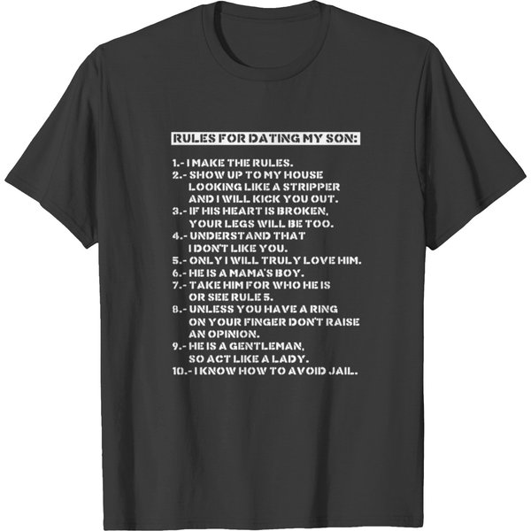 Rules For Dating My Son (Dark) T-Shirt-image