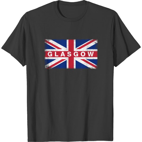 Glasgow Shirt Vintage United Kingdom Flag T-Shirt T-Shirt-image