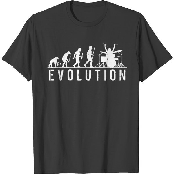 Drum - Evolution Of Man And Drums T-Shirt-image