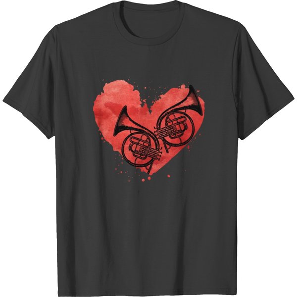 French Horn Tee Shirt T-Shirt-image