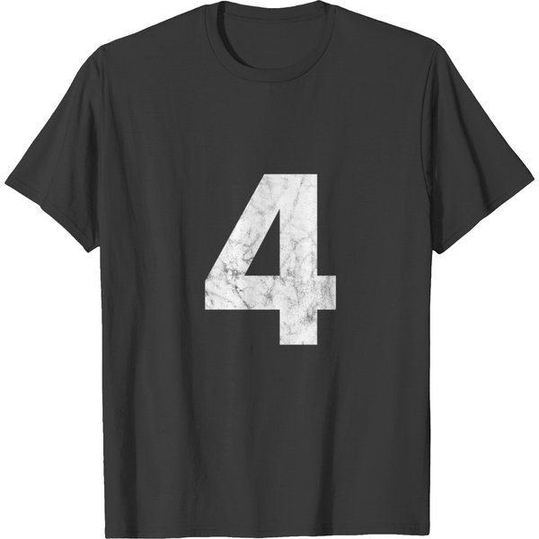 4 Distressed,4, Four, Number Four, Number 4 T-Shirt-image