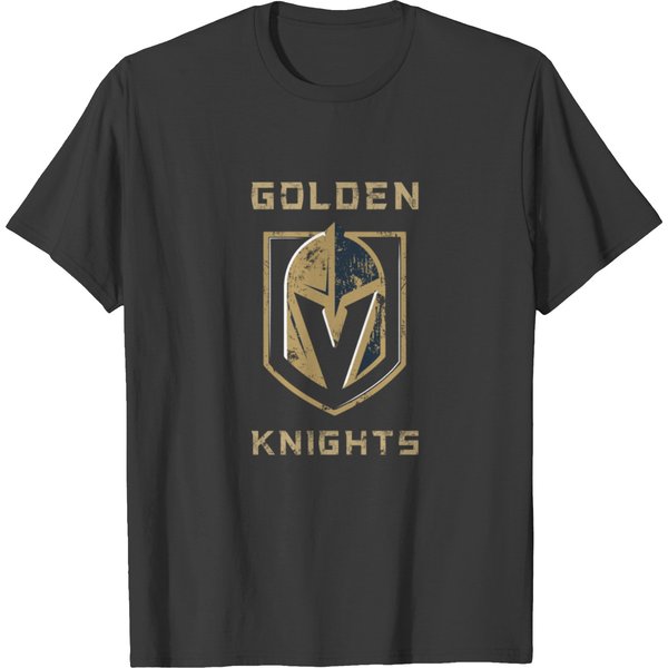 A Golden Vegas Sports Shirt Knight Emblem T-Shirt-image