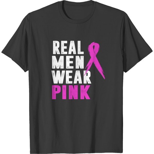 Real Men Wear Pink Breast Cancer Awareness T Shirt T-Shirt-image