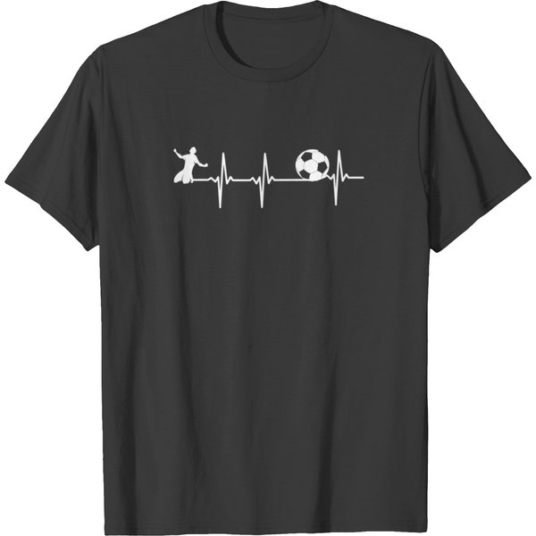 Soccer Lover Player Heartbeat Tshirt T-Shirt-image