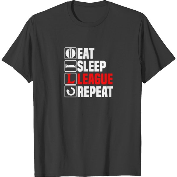 Eat Sleep League Of Legends Funny Tshirt T-Shirt-image