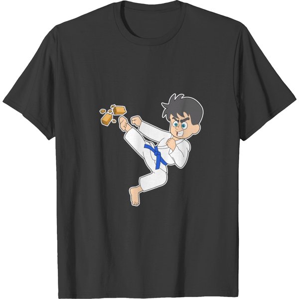 Martial Arts Break Brick Kick Gift Idea T-Shirt-image