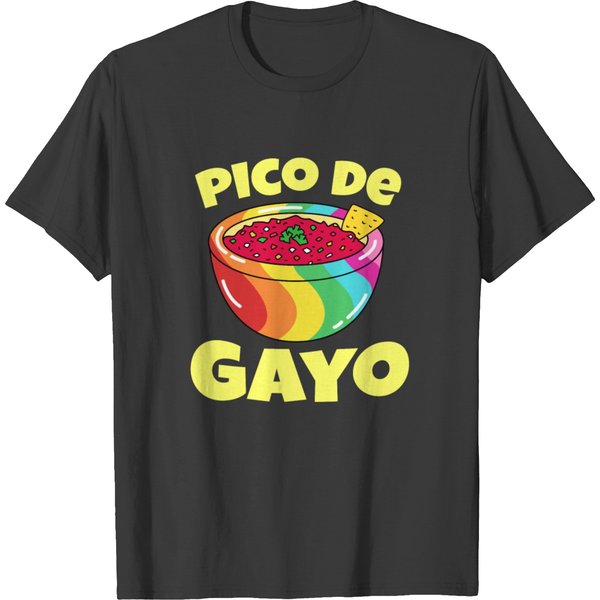 Gay Pride Gift Pico De Gayo Pico De Gallo Rainbow T-Shirt-image