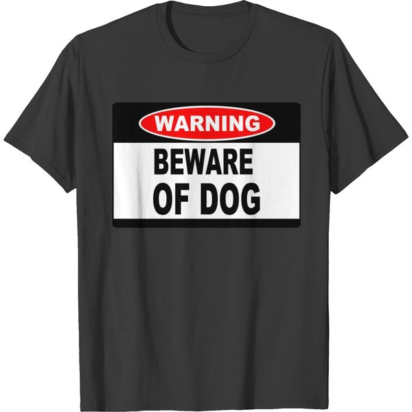Warning Beware Of Dog T-Shirt-image