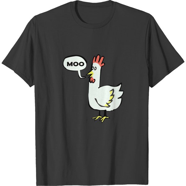 Chicken Saying Moo T-Shirt-image