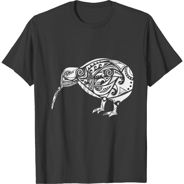 Maori Kiwi Bird White - Gift Idea T-Shirt-image