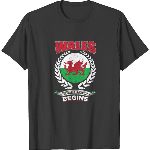 Wales Is Where My Story Begins Gift T-Shirt-image