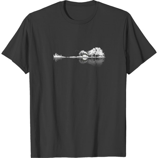 Guitar Lake Shadow Shirt Guitar Shirt T-Shirt-image