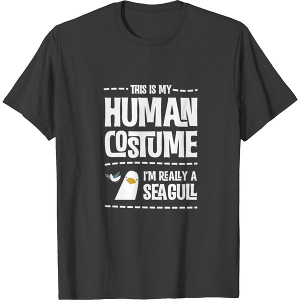 This Is My Human Costume I'm Really A Seagull Bird T-Shirt-image