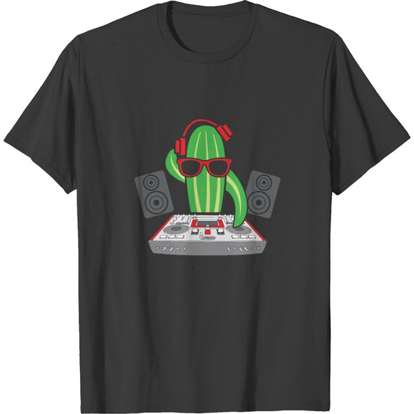Turntable Dj Music Pickle Electronic Rave Musician T-Shirt-image