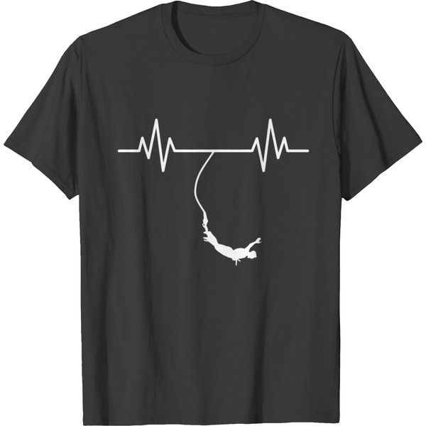 Bungee Jumping Heartbeat Adrenalin Junkies Extreme T-Shirt-image