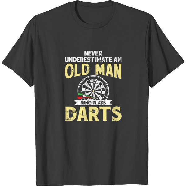 Darts The Old Man Dartboard Dart Player Gift Idea T-Shirt-image