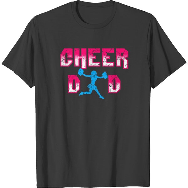 Cheerleading Cheer Dad Highschool Gift T-Shirt-image
