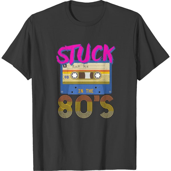Stuck In The 80'S - 80S Design T-Shirt-image