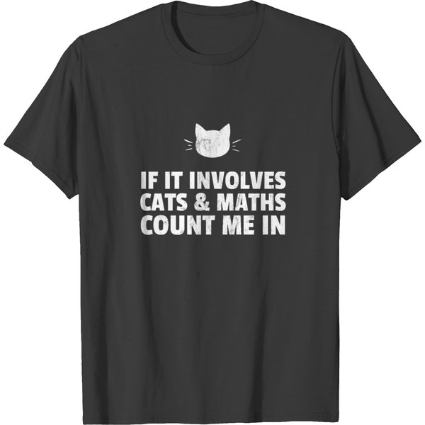 If It Involves Cats And Math Count Me In Funny T-Shirt-image