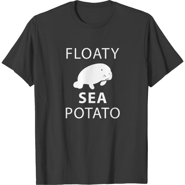 Floaty Sea Potato Funny Manatee Dugong Mammals T-Shirt-image