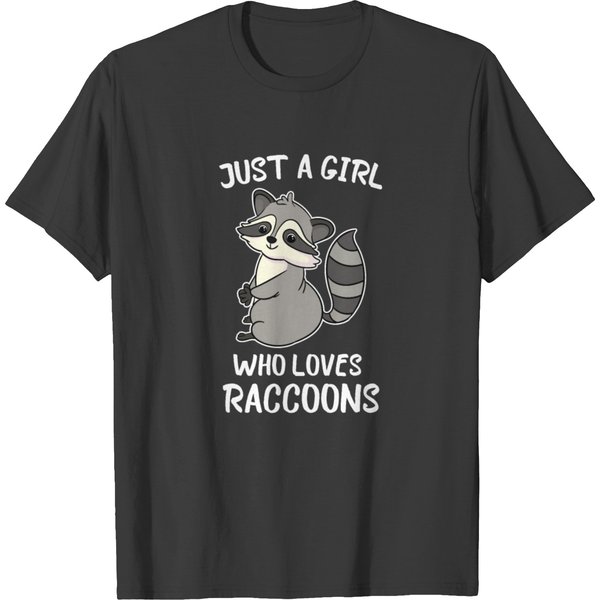 Raccoon Just A Girl Who Loves Raccoons Gift T-Shirt-image